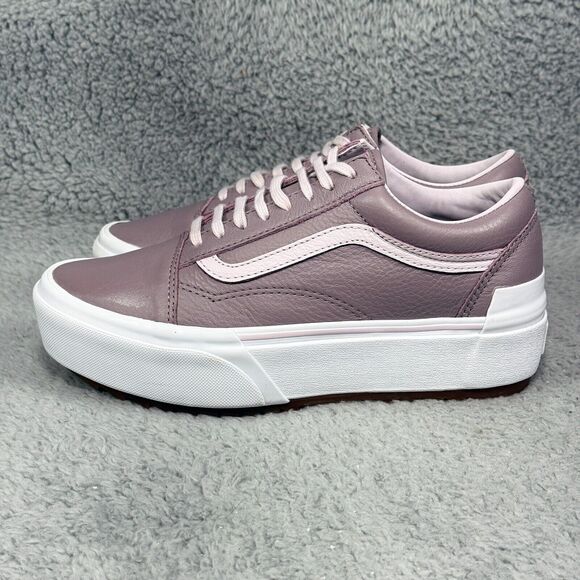 Vans Old Skool Stacked Womens Size 8 Platform Sneakers Shoes Purple Tumbled - Picture 3 of 9